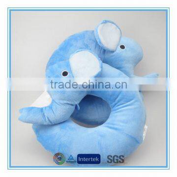 Custom stuffed plush elephant kids travel neck pillow