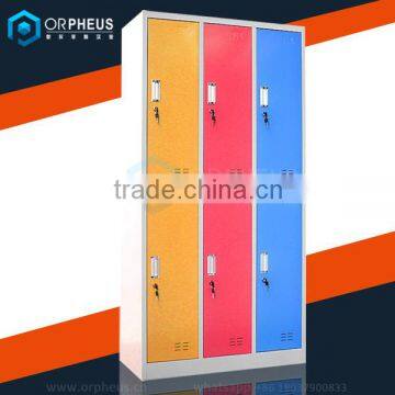 Best Selling Lockers 3 Color Metal School Furniture 6 Door Lockers For School