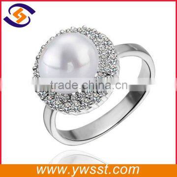 European And American 925 silver pearl ring design as require