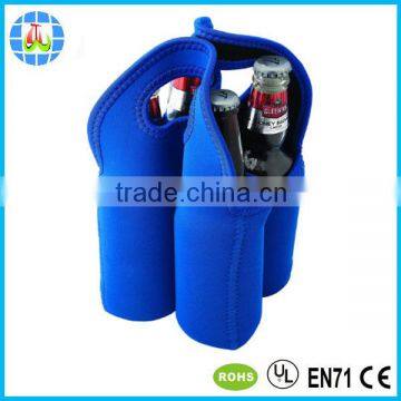 Black Insulated Neoprene Two Bottle Wine Tote With Factory Price photo-6