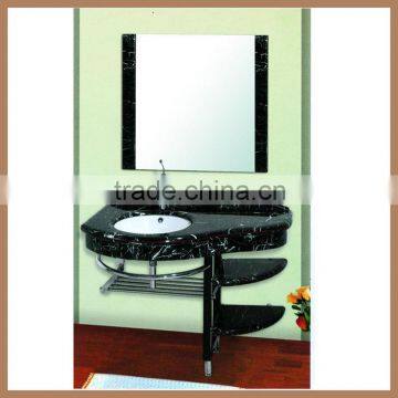 Decorative Free Standing Natural Stone High End Black Bathroom Furniture