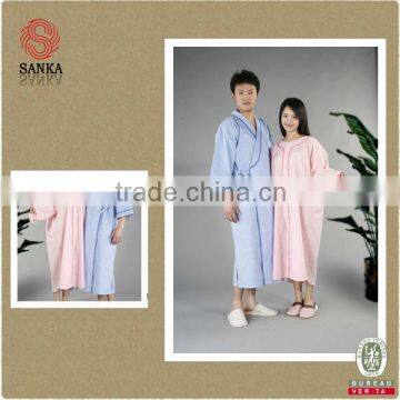 Spa Velour Terry Kimono Bathrobe 100% cotton coral fleec bathrobe