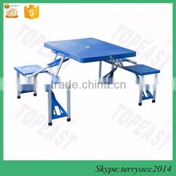 Portable Folding Outdoor Plastic Camp Suitcase Picnic Table w/ 4 Seats                        
                                                Quality Choice