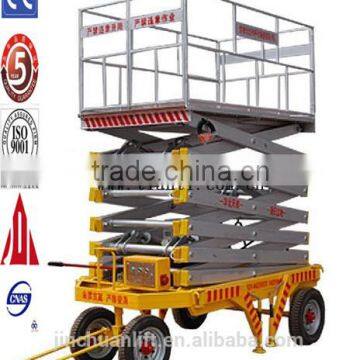 1.35~10m, 1.0 Ton Towable Scissor Lift Platform /motorcycle Lift /stationary Scissor Lift photo-5