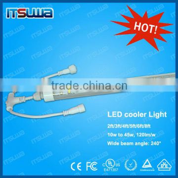 V Shape Double Line Walk in LED Cooler Door Light Waterproof Connector led tube light dove led lights led sign