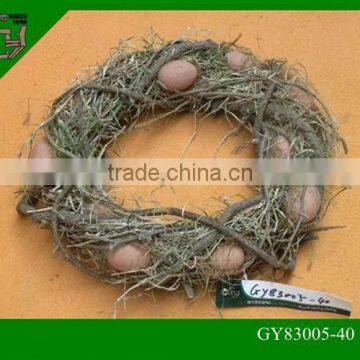 natural material outdoor decorative egg Easter wreaths
