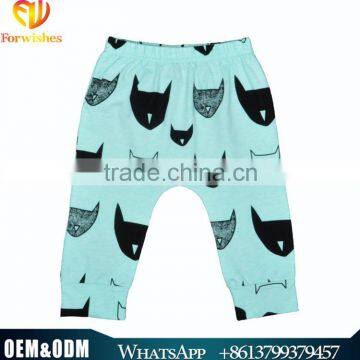 Fashion Children Casual Model Pure Cotton Printed Trousers Summer Baby Kids Clothes