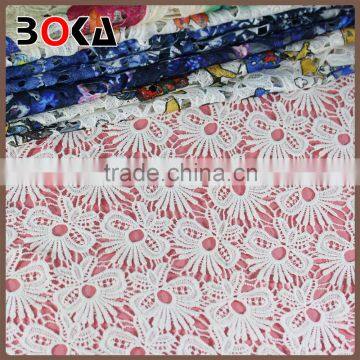 Garment Accessories new design embroidery fabric dyed customized macrame fabric for clothes