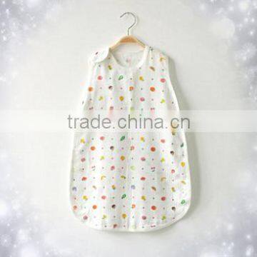 Summer sleeveless vest type cotton newbaby breathable gauze sleeping bag