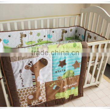 Giraffe 3pcs Newborn European Baby Bedding Set From Professional Manufacturer