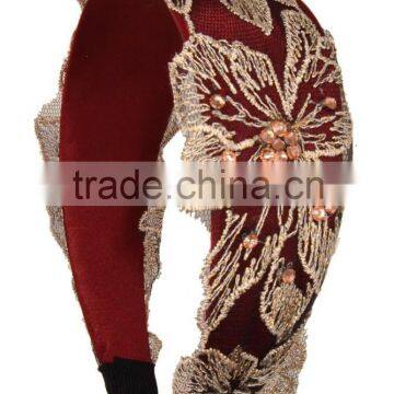 Floral Lace with Hot Fix Stone Hairband/Heanband