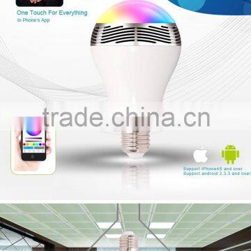Android Iphone Compatible Smart Bulb Bluetooth Audio Speakers 3W E27 LED RGB Music Bulb Colorful Bluetooth Smart Led Light Bulb Quality Choice photo-4