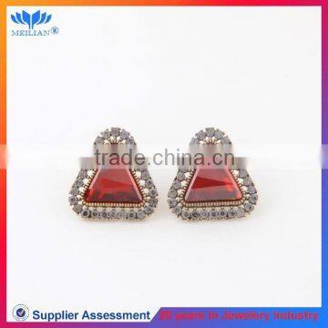 High quality red caystal stud earrings for women, fashion earring stud