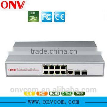 240 watts industrial switch, 8 PoE Ports Industrial PoE Switch,transmitter and receiver Industrial PoE Switch