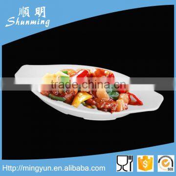 White melamine serving plate