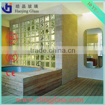 Haojing glass block / brick for bathroom decoration wall floor etc