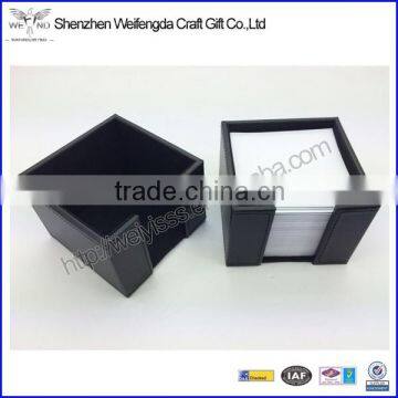 High Quality Black PU Leather Notepad Block Holder