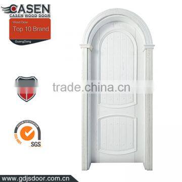 fancy design white primed cherry interior wooden rounded door