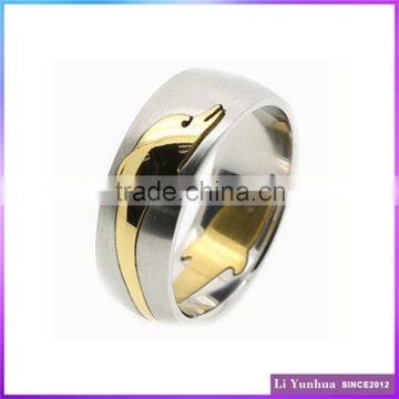 Stainless Steel Wire Cut Gold Plated Animal Rings