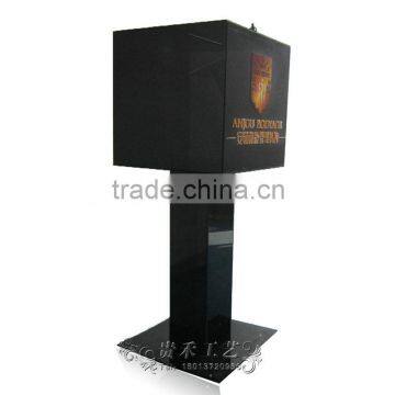 High Quality Donation Money Box With Lock,black Acrylic Donation Box photo-3