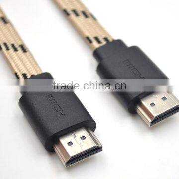 1M 1.5M 2M 3M 5MXinya factory low price flat HDMI cable with nylon mesh support 3D*4K 1080P