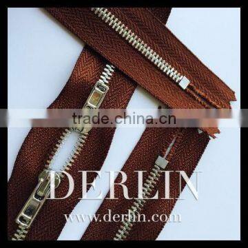 Handbag Double Two Slider O-Type Double End-stop Metal Zipper
