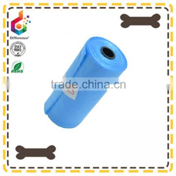 blue plastic biodegradable dog poop bags