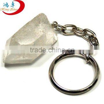 Natural Gemstone Engraved Stone Key Chain