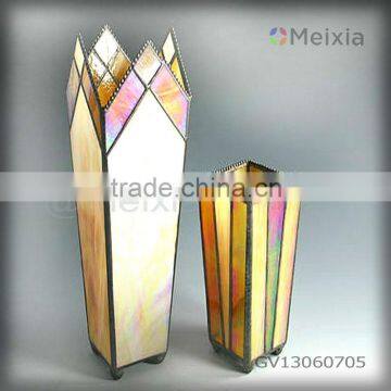 GV13060705 wholesale tiffany style stained glass vase for home decoration