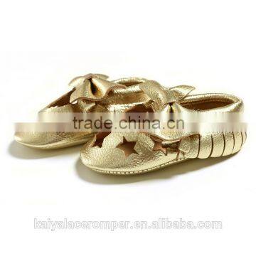 Gold Baby Moccasins,Baby Toddler Leather Moccasins,Crib Shoes                        
                                                Quality Choice
