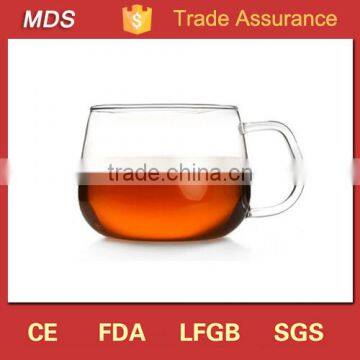 Hot selling drinking water glass tumbler cup with handle