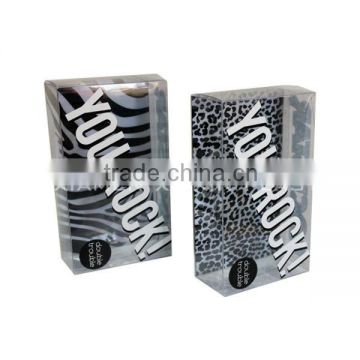 cheap clear folding box display pvc black beer packaging