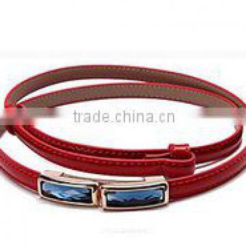 Fashion Design PU Belt With Stone Buckle for Lady photo-2