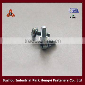 Furniture Assembly Screw Type Of Cross Pan Head With Internally Toothed Washer Attached