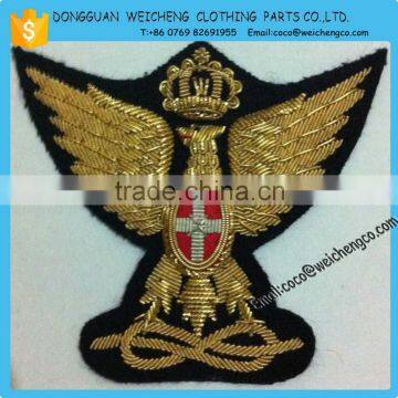 Handmade Embroidered Bullion Wire Blazer Badge