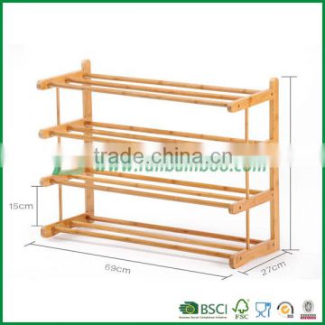 Simply Natural Bamboo Shoe Rack Entryway Shoe Shelf Storage Organizer