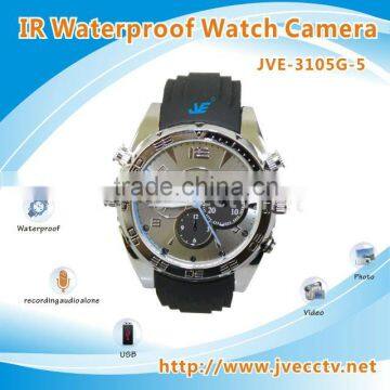 HD IR waterproof watch camera JVE-3105G-5 night vision video;waterproof web digital