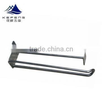 metal display hook on board/triple-line tag rack with metal plate