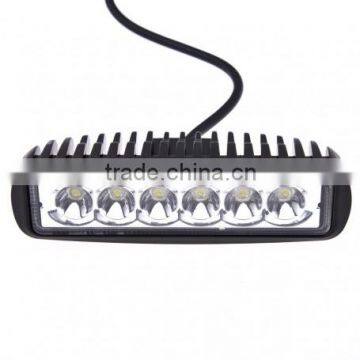 6.3 Inch 18W LED Work Light 12v 1200LM 6-LED White Light Square Spotlight-Black Led Work Lamp photo-1