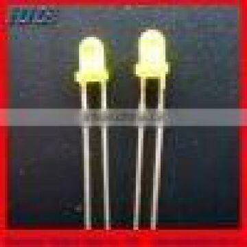 High bright 3mm yellow round led diode