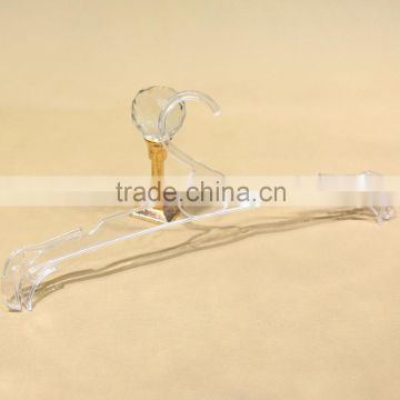 Clear plastic lingerie hanger for underwear display