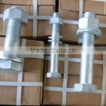 Hex Bolts and Nuts/ plain zinc HDG grade 4.8 8.8 10.9