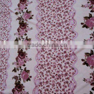 flower print flannel fleece fabric