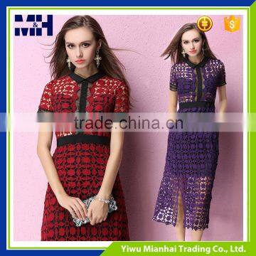 2016 latest design fashion women simple dress for girl