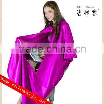 wholesale hairdresscape cashmere fur trim cape