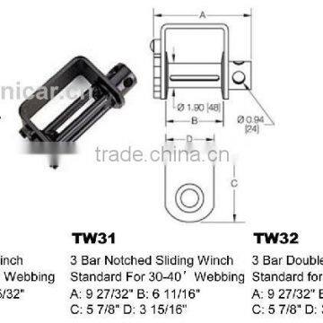 TW30 3 Bar Weld-On Winch for truck trailer