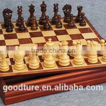 Luxury Fine Skilled Wooden Chess Set With King Height 9.7cm photo-5