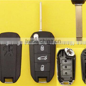 Best Price Peugeot 3 button remote car key replacement flip key