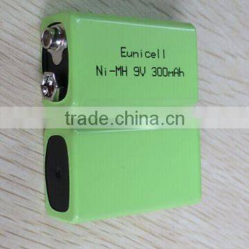 Factory price NIMH 9v 300mAh rechargeable battery for baby toys multimeter
