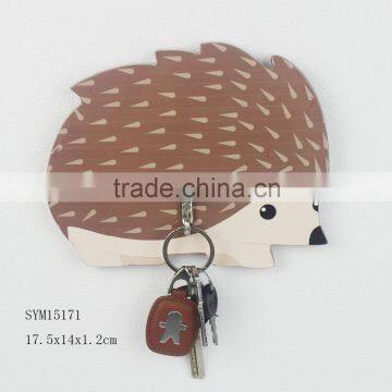 Cute Hedgehog Wooden Cloth Hooks for Indoor Decor